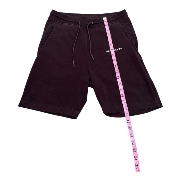 Alphalete Shorts dark plum color Stretch Waistband Drawstring waist mens size M - Picture 4 of 10